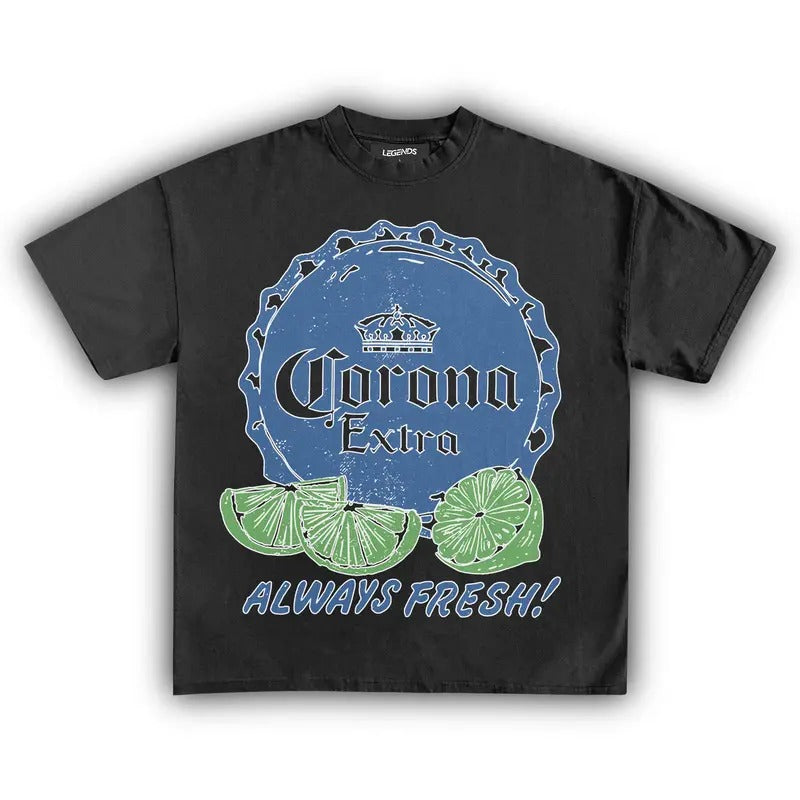 Corona Extra Always Fresh Vintage Tee, Vintage Tee, Women, gift for Him for Her Top - Unisex Style, 100% Cotton -...