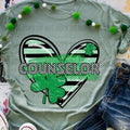 Counselor Clover Heart DTF Transfers - THIS IS NOT A SHIRT Hoodie, Sweatshirt | ZylaModa.com