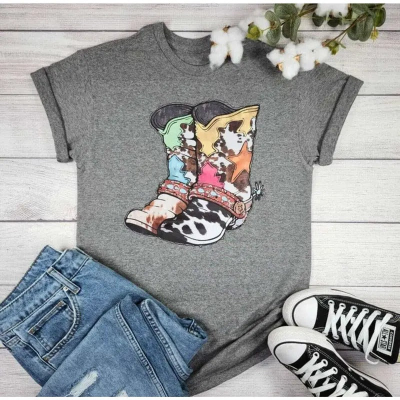 Cow Boots Graphic Tee Hoodie, Sweatshirt | ZylaModa.com