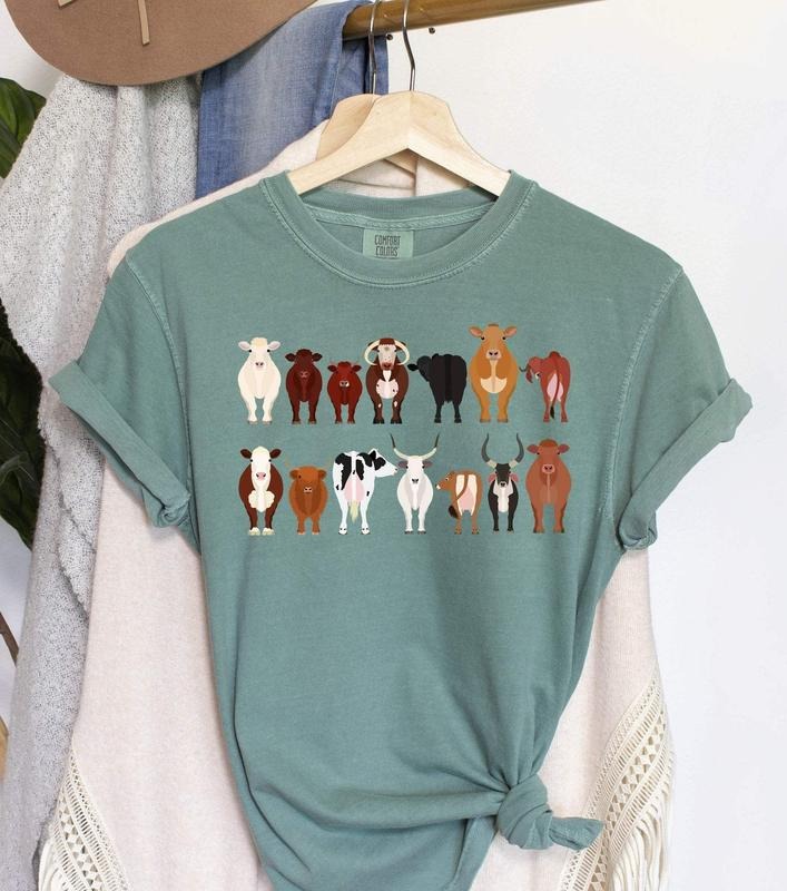 Cow Breeds Farm Animal Lover T-Shirt Hoodie, Sweatshirt | ZylaModa.com