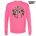 Cow Print Monogram Long Sleeve Comfort Colors T-Shirt 'NLB' Hoodie, Sweatshirt | ZylaModa.com