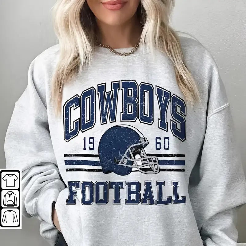 Cowboys Football Shirt, Football Fan Cotton Casual T-shirt Sweatshirt Hoodie, For Men For Women | ZylaModa.com