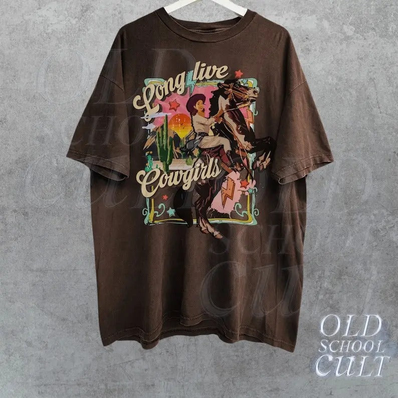 Cowgirl Western T-Shirt, Vintage 90s Graphic Western Shirt, Retro Cowgirl Tee, Rodeo Oversize Cowboy Shirt, Wild West...