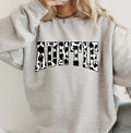 Cowprint Auntie Crewneck ~ Sweatshirt Unisex Apparel Relaxed Fit Printed in the USA Clothing Womenswear Casual and...