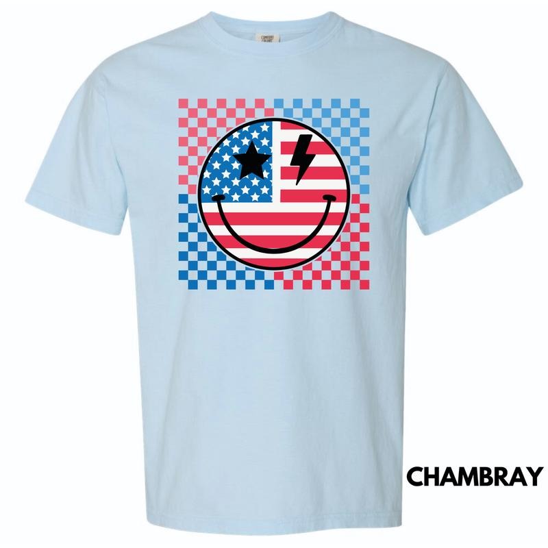 Crazy Patriotic Happy Face Comfort Colors T-Shirt 'NLB' Hoodie, Sweatshirt | ZylaModa.com