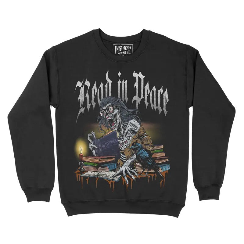 Crewneck Sweatshirt - Read In Peace T-Shirts, Hoodie | ZylaModa.com
