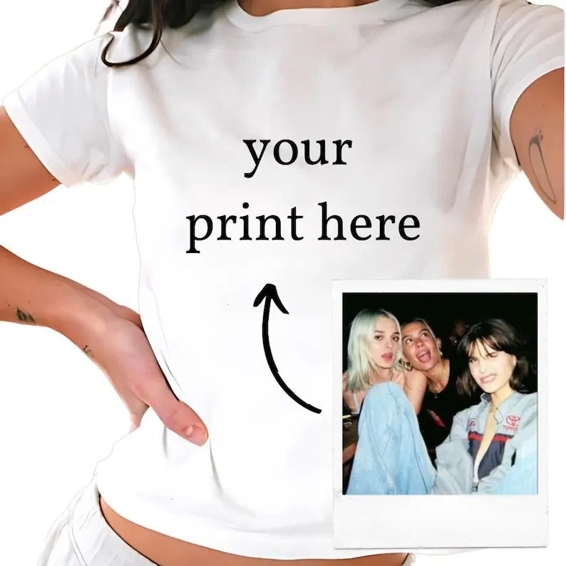 Custom Baby Tee Cropped Fit Y2K For Women Hoodie, Sweatshirt | ZylaModa.com