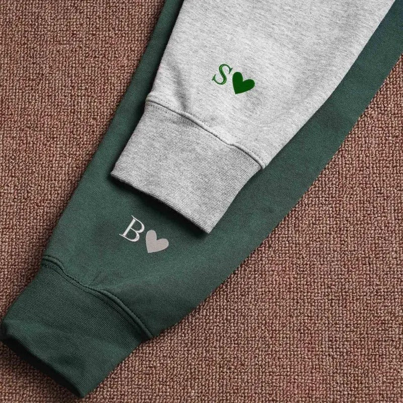 Custom Embroidered Roman Numeral Hoodie - Anniversary gifts - Couples Gifts - Personalized Date and Initial Hoodie -...