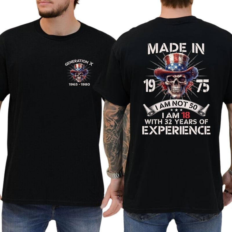 Custom Generation X Graphic Tee, Persionalized Birthday Gift, Custom Birth Year T-shirt For Men, Funny Birthday Gift, Gen...
