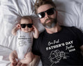 Custom Names Our First Father's Day Shirt, Custom 1st Father's Day Tee, Baby Shower Gift, First Time Dad Gift, Matching...