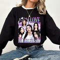 Custom Photo I Love My Girlfriend Sweatshirt, Retro Bootleg Rap Tops, I Love My Gf Sweater, Valentine's Day Gift for...