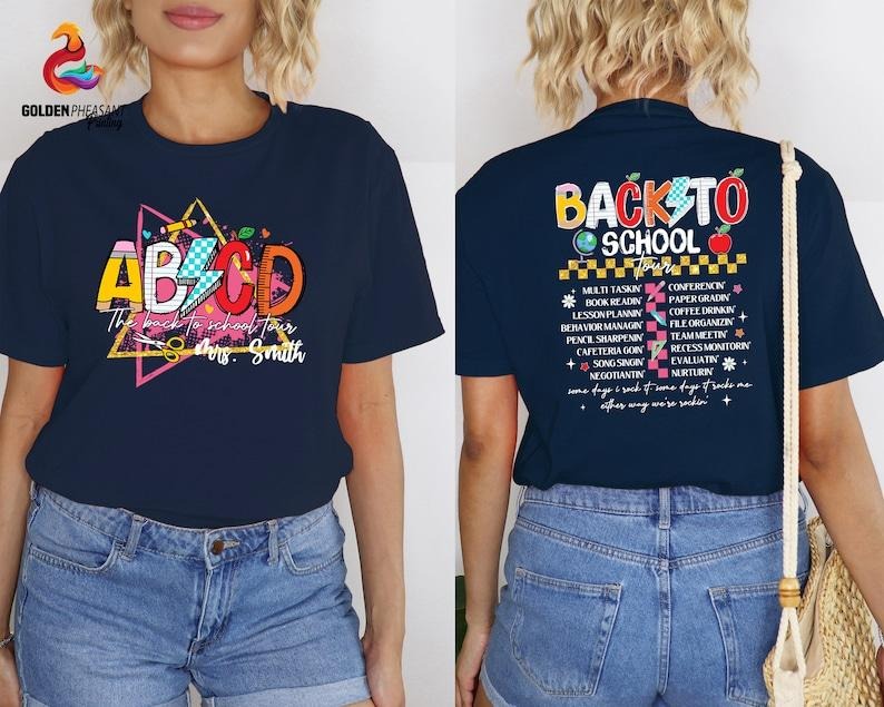 Custom Teacher Shirt, Personalized Teacher Gift, Back To School, Teacher Appreciation, First Day Of School Shirt, Back To...
