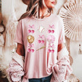 Cute Baseball Themed T-Shirt, Cherry Bow Design for Baseball Lovers, Gift for Mama, Sporty and Fun, Perfect for Game Day...