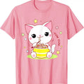 Cute Cat Ramen Noodle Kawaii Anime Youth Teen Girl TShirt Hoodie, Sweatshirt | ZylaModa.com