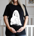 Cute Ghost Pregnant Shirt, Halloween Maternity Shirt, Pregnancy Announcement T-Shirt, Baby Reveal Halloween Sweatshirt,...