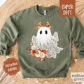 Cute Ghost Sweatshirt, Fall Crewneck, Womens Sweatshirt, Halloween Sweater cute ghost T-Shirts, Hoodie | ZylaModa.com