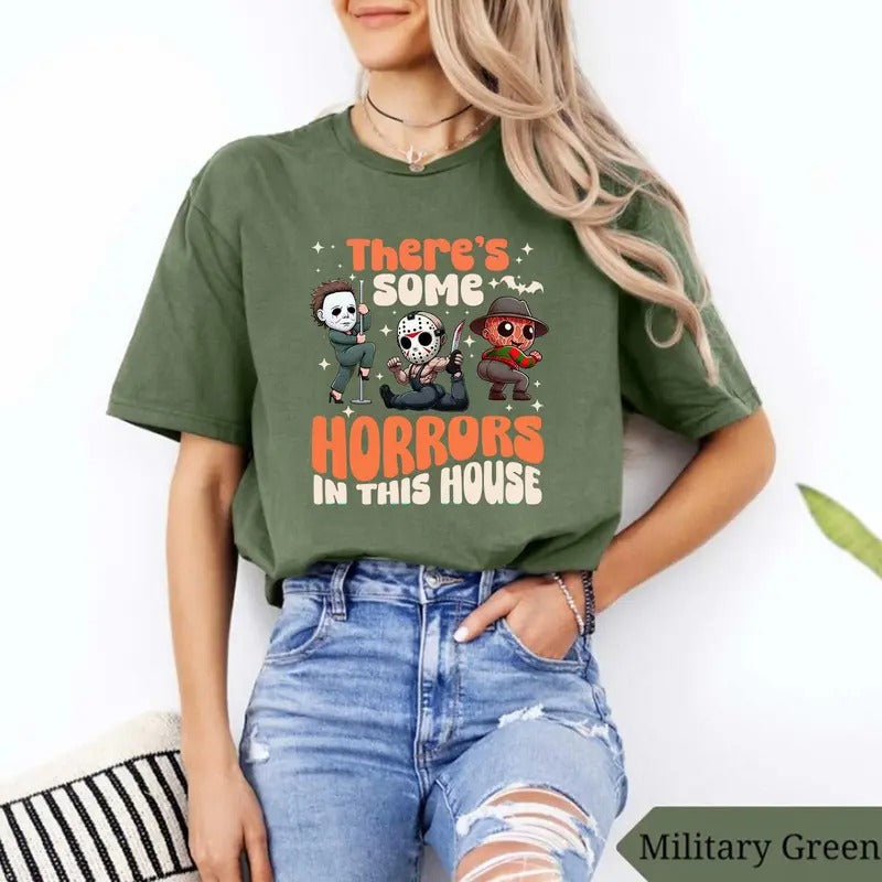 Cute Horror Shirt, Hallowen Shirt,  Cute Fall Shirt, Spooky Season Hoodie, Sweatshirt | ZylaModa.com