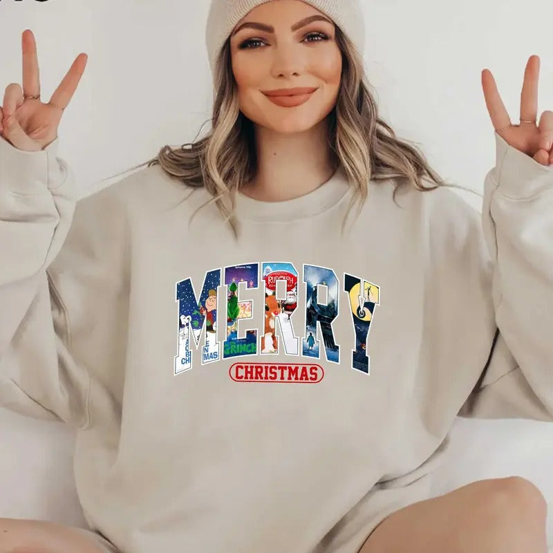 Cute Merry Xmas Movie Shirt, Christmas Sweatshirt, All The Best Movie For Xmas, Cotton Hoodie T-Shirt Sweater | ZylaModa.com