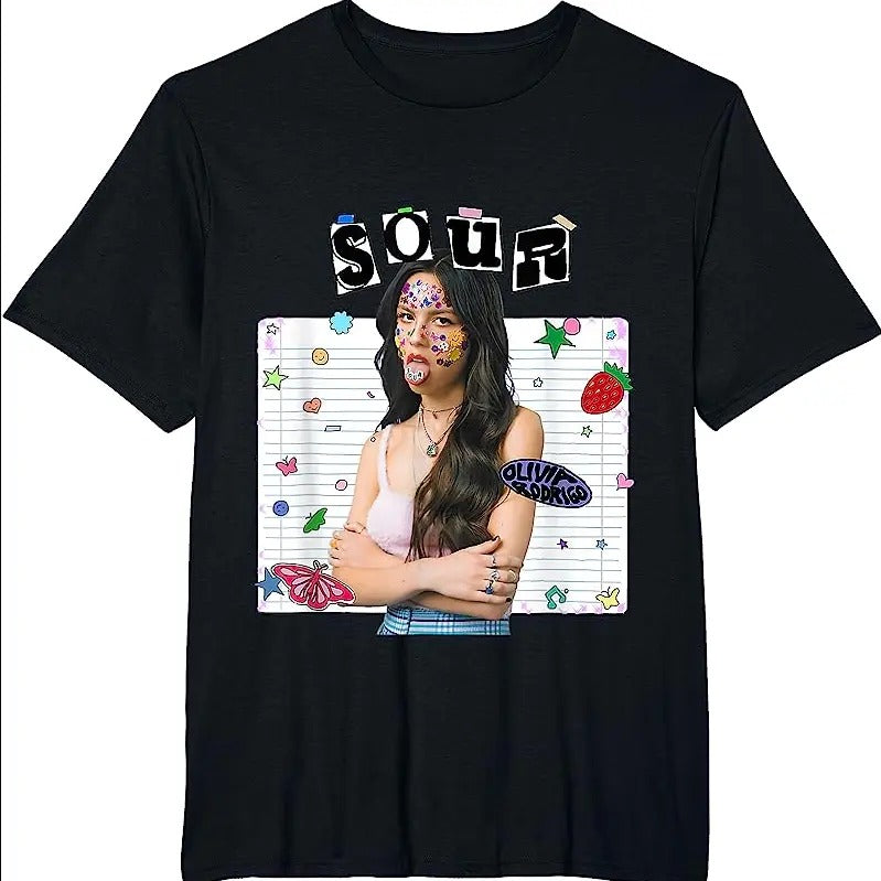 Cute Oliviaaa Black Tee, Rodrigooo Sour Merch T-Shirt Hoodie, Sweatshirt | ZylaModa.com