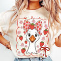 Cute Strawberry Goose Shirt Summer Goose Mama Coquette Mothers Day Funny Shirt T-Shirt Hoodie, Sweatshirt | ZylaModa.com