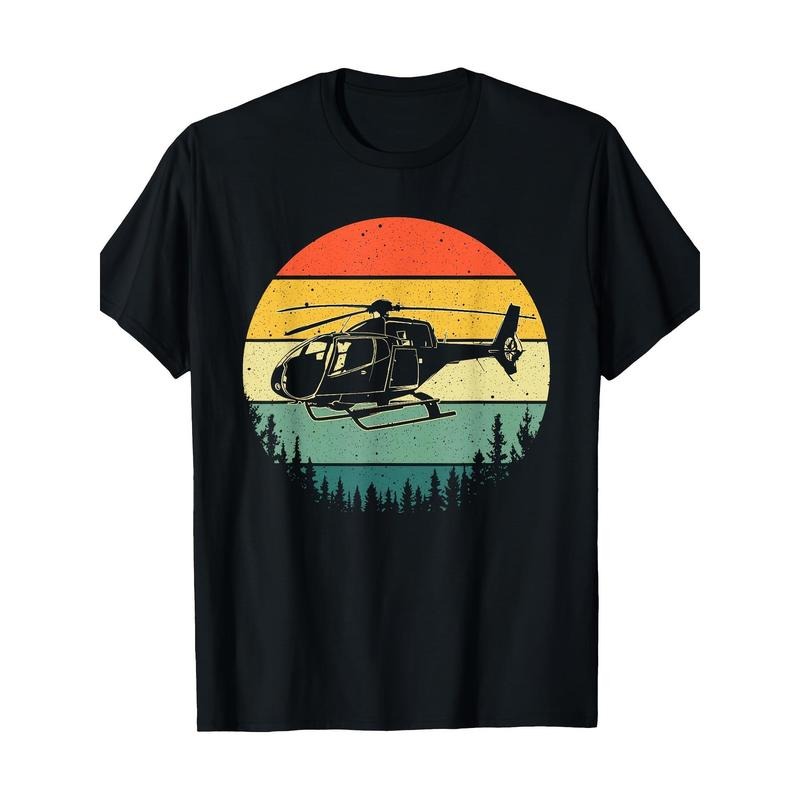 Cute helicopter art Man Woman Pilot Helicopter Pilot T-shirt, Men's T-shirt Made in USA Hoodie, Sweatshirt | ZylaModa.com