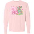 Cutesy Holly Jolly Tree Long Sleeve Comfort Colors T-Shirt 'NLB' Hoodie, Sweatshirt | ZylaModa.com