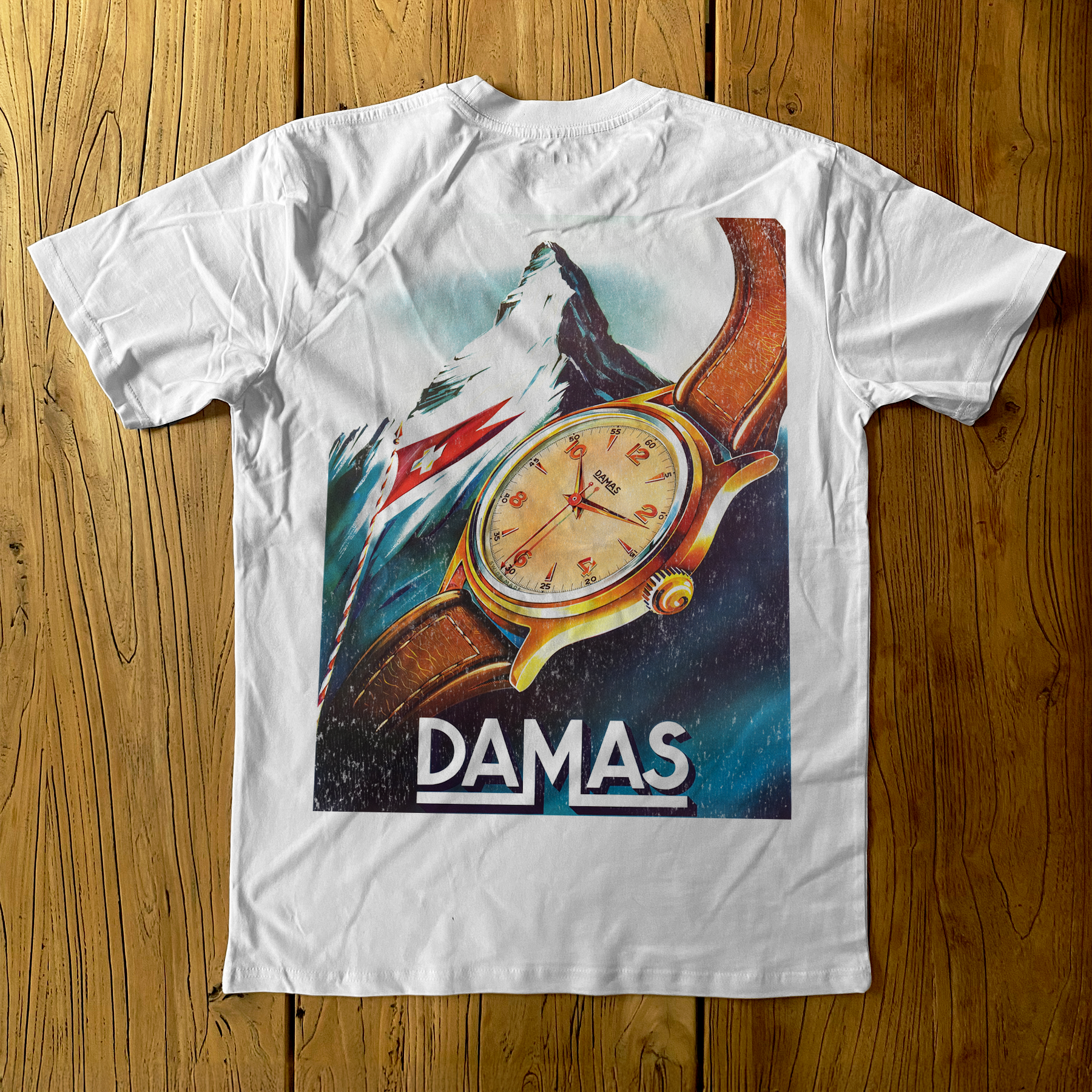 1935 'DAMAS WATCH' SWITZERLAND HEAVYWEIGHT WHITE T-SHIRT Hoodie, Sweatshirt | ZylaModa.com (Image 1)
