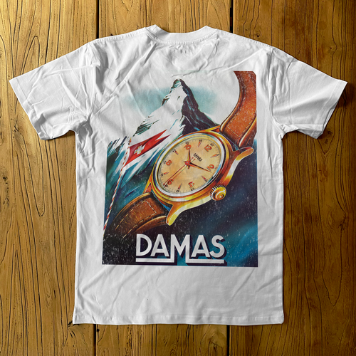 1935 'DAMAS WATCH' SWITZERLAND HEAVYWEIGHT WHITE T-SHIRT Hoodie, Sweatshirt | ZylaModa.com (Image 1)