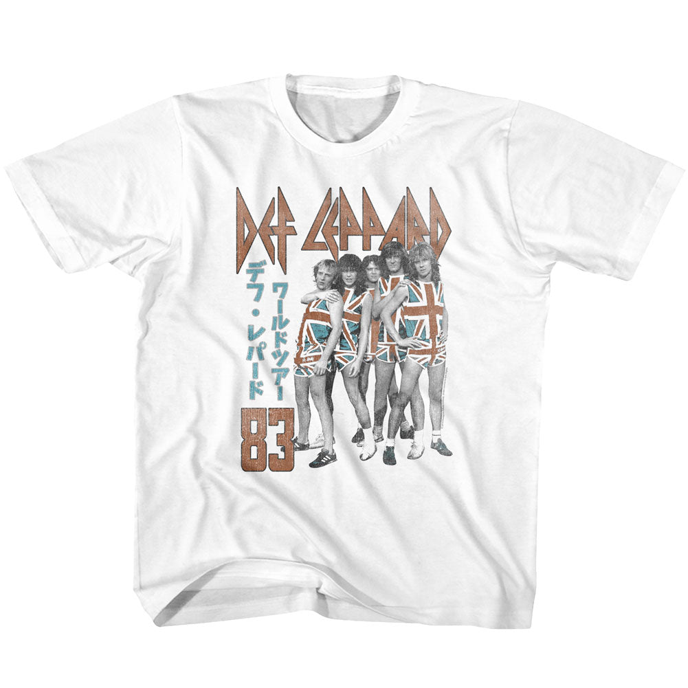Def Leppard Youth S/S T-Shirt - Deflep83 - Solid White Hoodie, Sweatshirt | ZylaModa.com