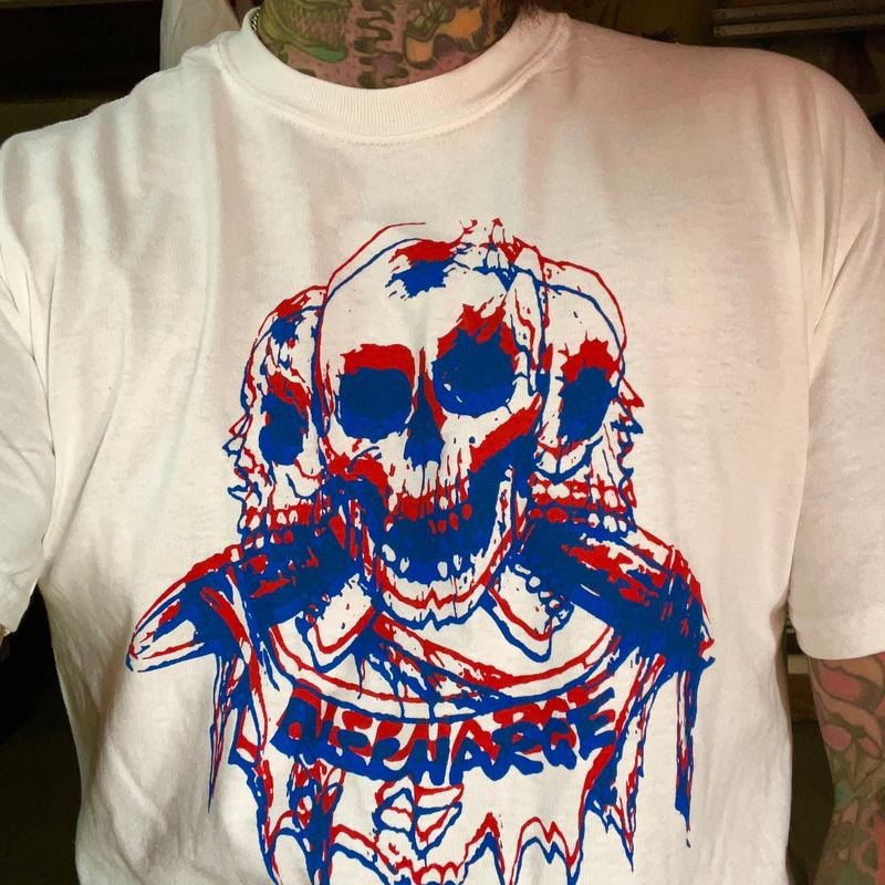 DISCHARGE SKULLS punk shirt by aDDICTED tO cHAOS seditionaries UK82 Menswear Top Hoodie, Sweatshirt | ZylaModa.com