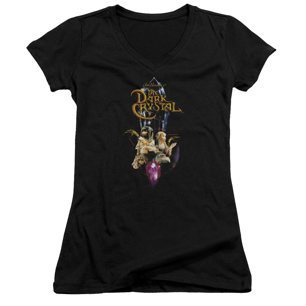 Dark Crystal Crystal Quest - Juniors V-Neck T-Shirt Hoodie, Sweatshirt | ZylaModa.com