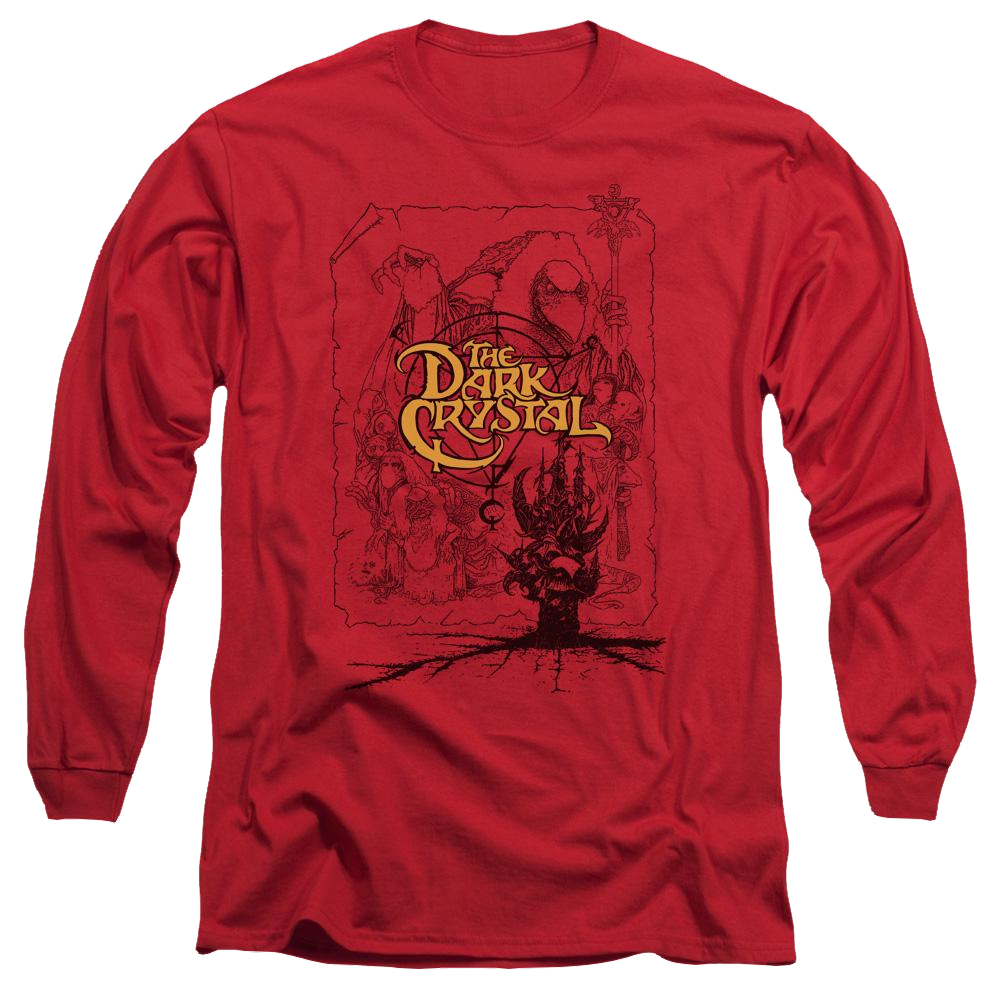 Dark Crystal Poster Lines - Men's Long Sleeve T-Shirt Hoodie, Sweatshirt | ZylaModa.com
