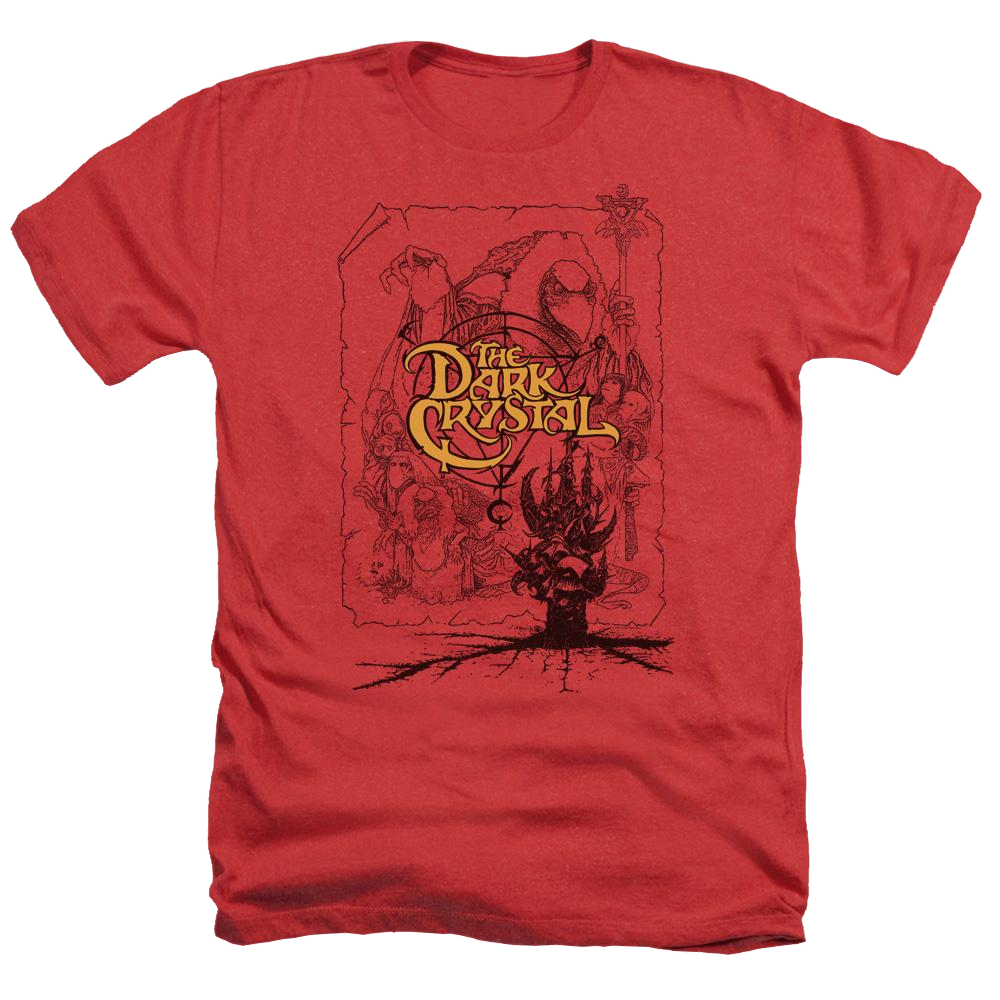 Dark Crystal Poster Lines - Men's Heather T-Shirt Hoodie, Sweatshirt | ZylaModa.com