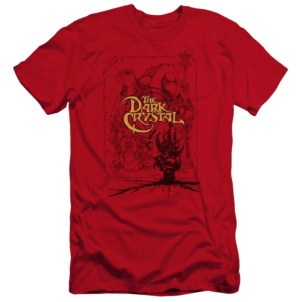 Dark Crystal Poster Lines - Men's Premium Slim Fit T-Shirt Hoodie, Sweatshirt | ZylaModa.com