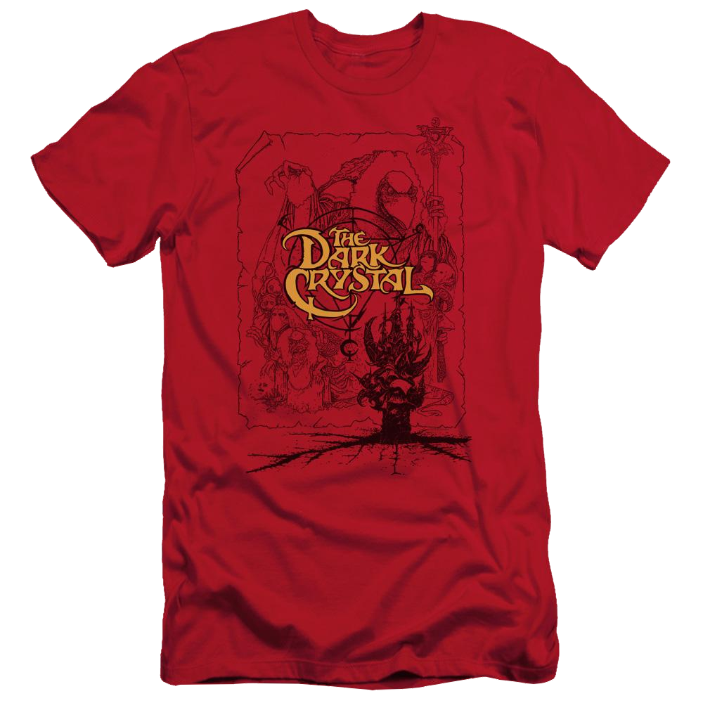 Dark Crystal Poster Lines - Men's Slim Fit T-Shirt Hoodie, Sweatshirt | ZylaModa.com