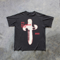21 SAVAGE & 'IT'S ALL A BLUR' TOUR 2023 MERCH HEAVYWEIGHT BLACK T-SHIRT Hoodie, Sweatshirt | ZylaModa.com (Image 1)