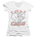 Casper the Friendly Ghost Hearts - Juniors V-Neck T-Shirt Hoodie, Sweatshirt | ZylaModa.com