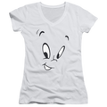 Casper the Friendly Ghost Face - Juniors V-Neck T-Shirt Hoodie, Sweatshirt | ZylaModa.com