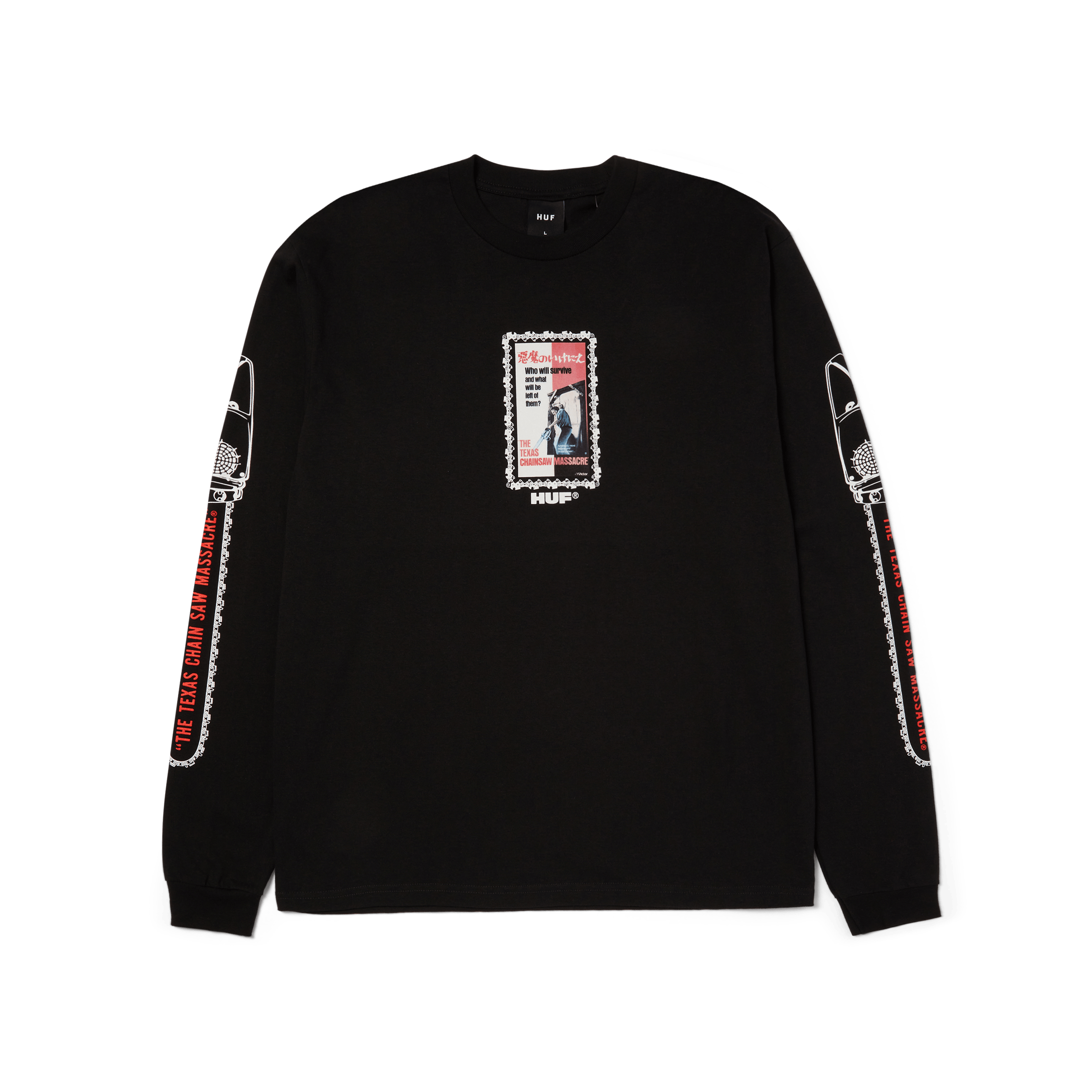 HUF x The Texas Chainsaw Massacre Dual Chain Long Sleeve T-Shirt Hoodie, Sweatshirt | ZylaModa.com (Image 1)