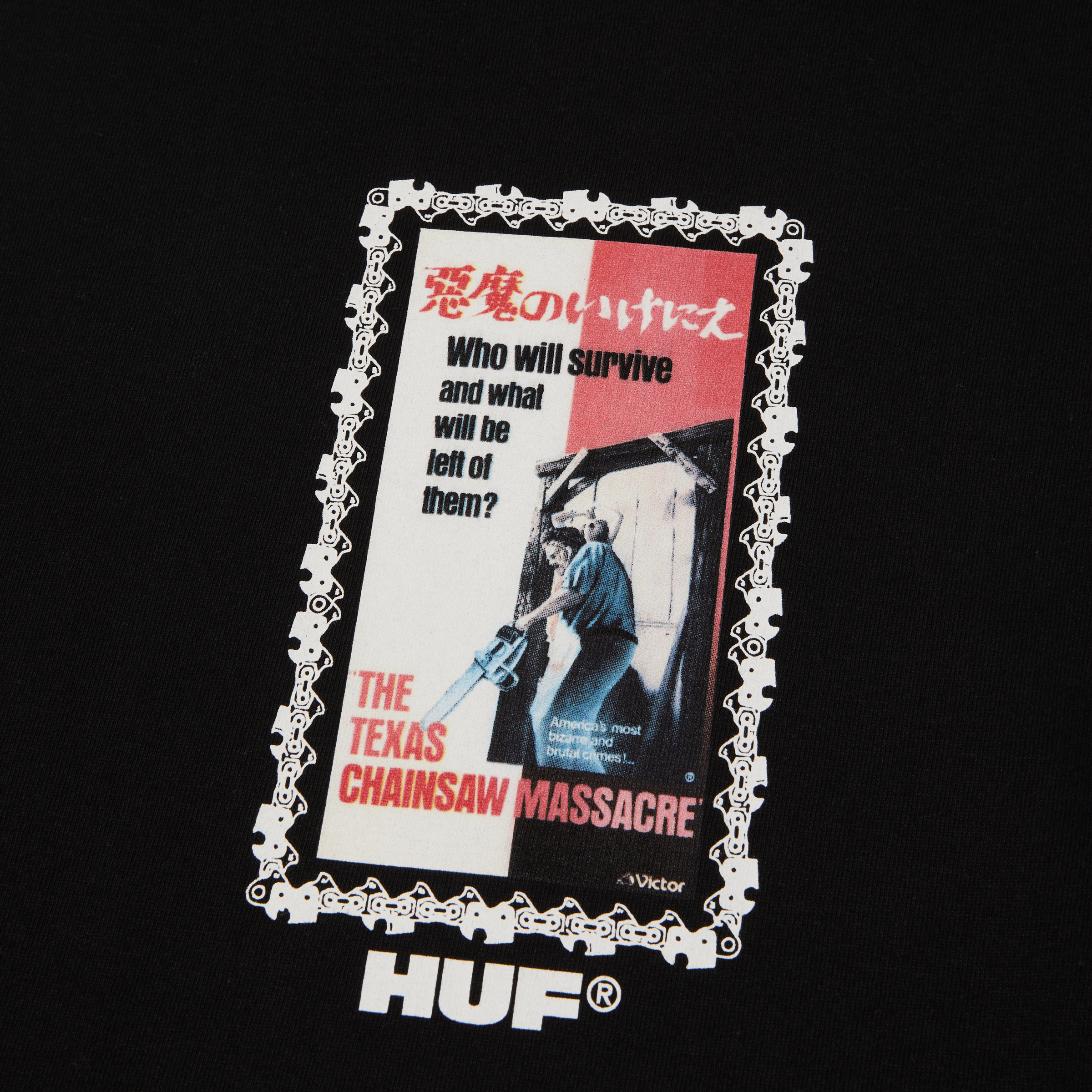 HUF x The Texas Chainsaw Massacre Dual Chain Long Sleeve T-Shirt Hoodie, Sweatshirt | ZylaModa.com (Image 4)