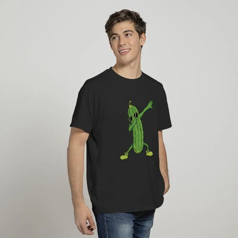 Dabbing Pickle Dancing Cucumber lover Funny  T-shirt, sweater and Hoodie Sweatshirt | ZylaModa.com
