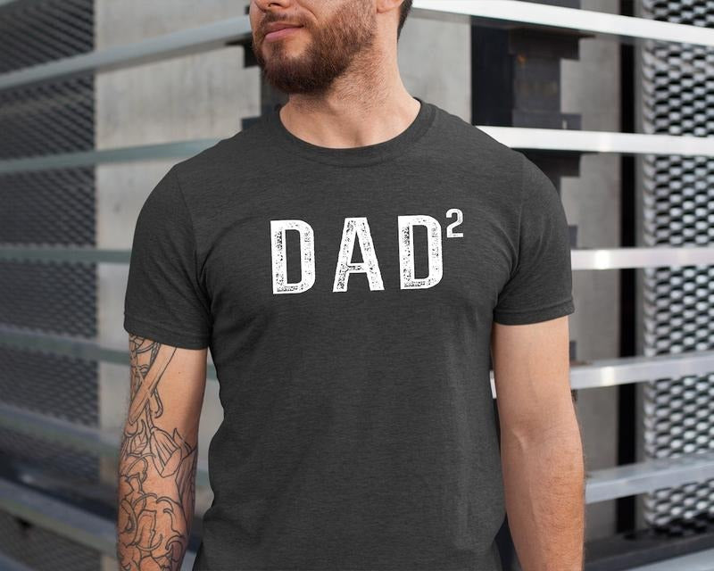 Dad Squared Shirt, Dad 2 Men's T shirt, Father of Two Kids, Fathers Day Shirt Hoodie, Sweatshirt | ZylaModa.com