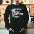 Dad USA Flag Sweatshirt, Father's Day Gift, Husband Daddy Protector Hero, Gifts For Dad, Patriotic Shirts For Men, Dad...