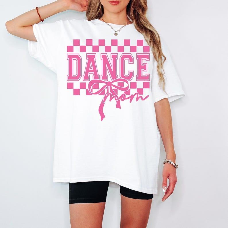 Dance Mom Tshirt-sweatshirt-hoodie, Dance Mom tshirt, Coquette Bow Dance Mom Shirt, My Heart is on that Stage | ZylaModa.com