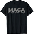 Dark Color President Trump MAGA Never Surrender USA 4th July T-Shirt made in usa Hoodie, Sweatshirt | ZylaModa.com