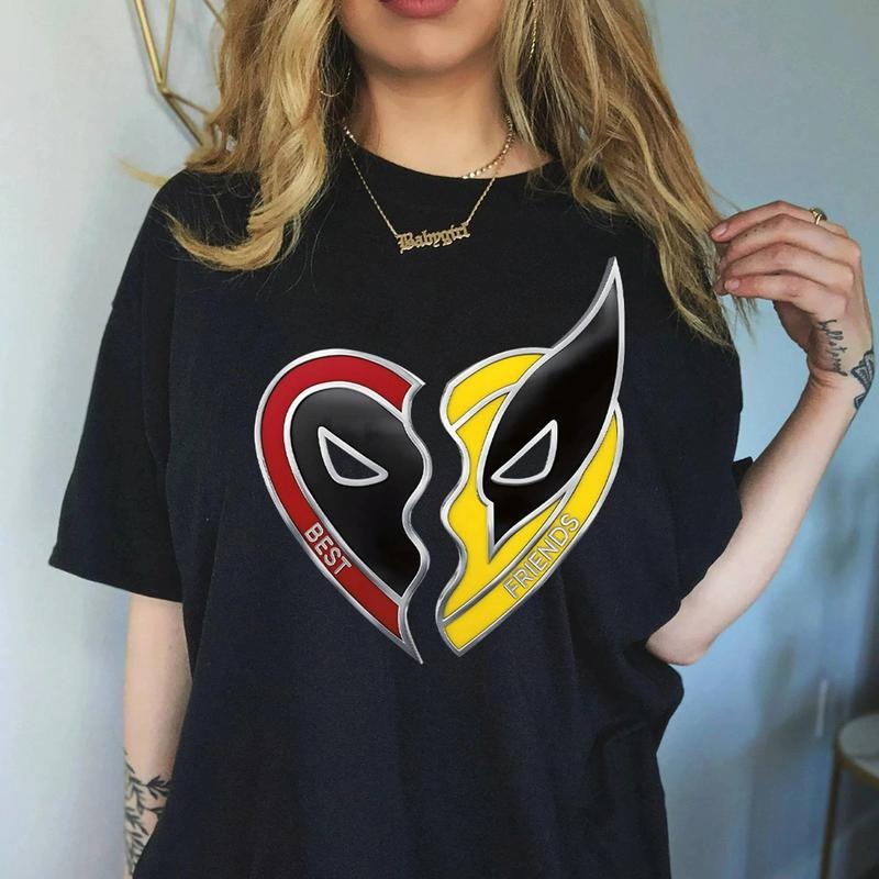 Dead pool & Wolv erine Best Friends Shirt Graphic Tee Shirt Men Women Unisex Cotton Hoodie, Sweatshirt | ZylaModa.com