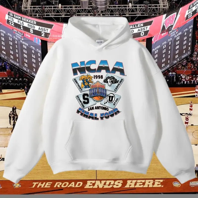Deadstock 1998 NCAA FINAL FOUR T-Shirt, Sweatshirt, Hoodie. NCAA Shirt, Crewneck Unisex Shirt, Menswear Shirt | ZylaModa.com