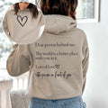 Dear Person Behind Me, Heart, Positivity, Kindness, Mental Health, Hooded Sweatshirt, Hoodie T-Shirts | ZylaModa.com
