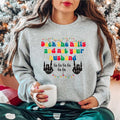 Deck the Halls and Not Your Husband Sweatshirt, Christmas Light Hoodie, Retro Christmas Party Sweater, Sarcastic Winter...