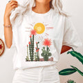 Desert Cactus Tshirt, Sun Succulent,  Western, Plants, Women's Crew Neck, Crewneck Hoodie, Sweatshirt | ZylaModa.com